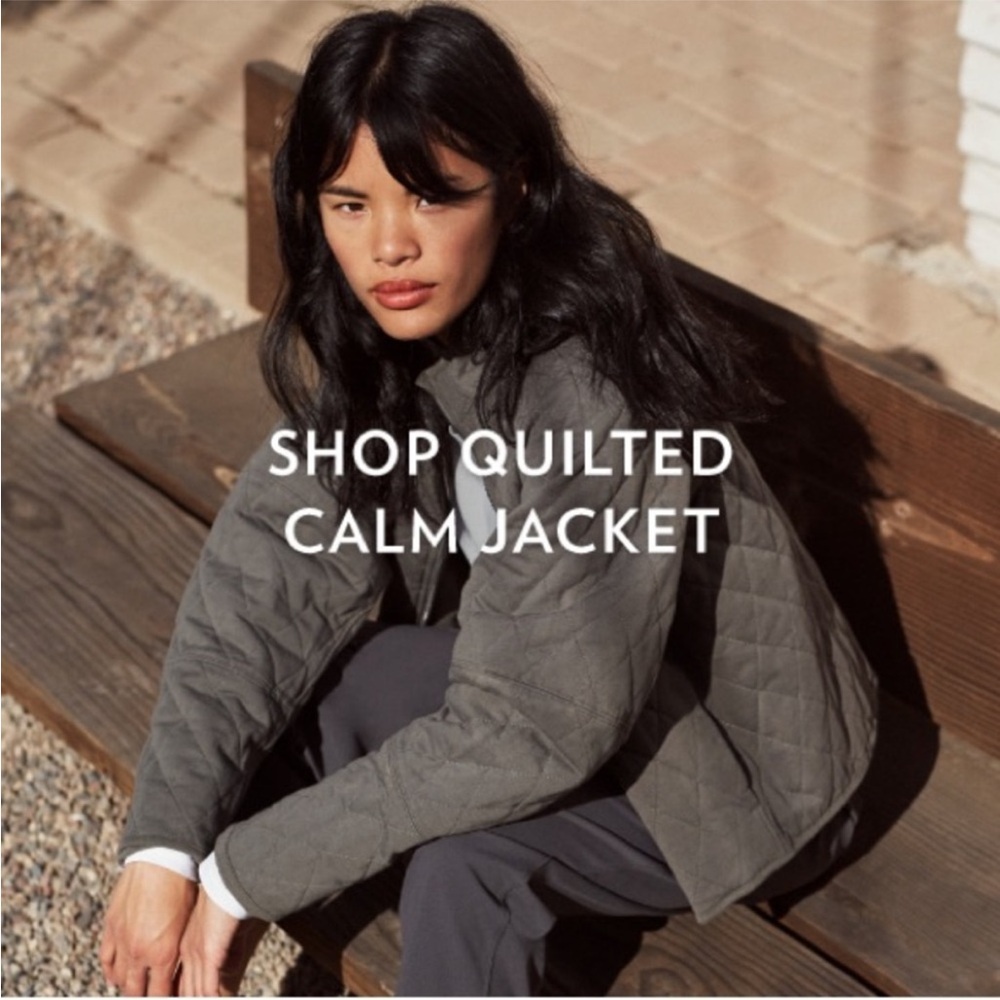 Lululemon Athletica black quilted calm bomber style thick everyday jacket - Picture 9 of 13